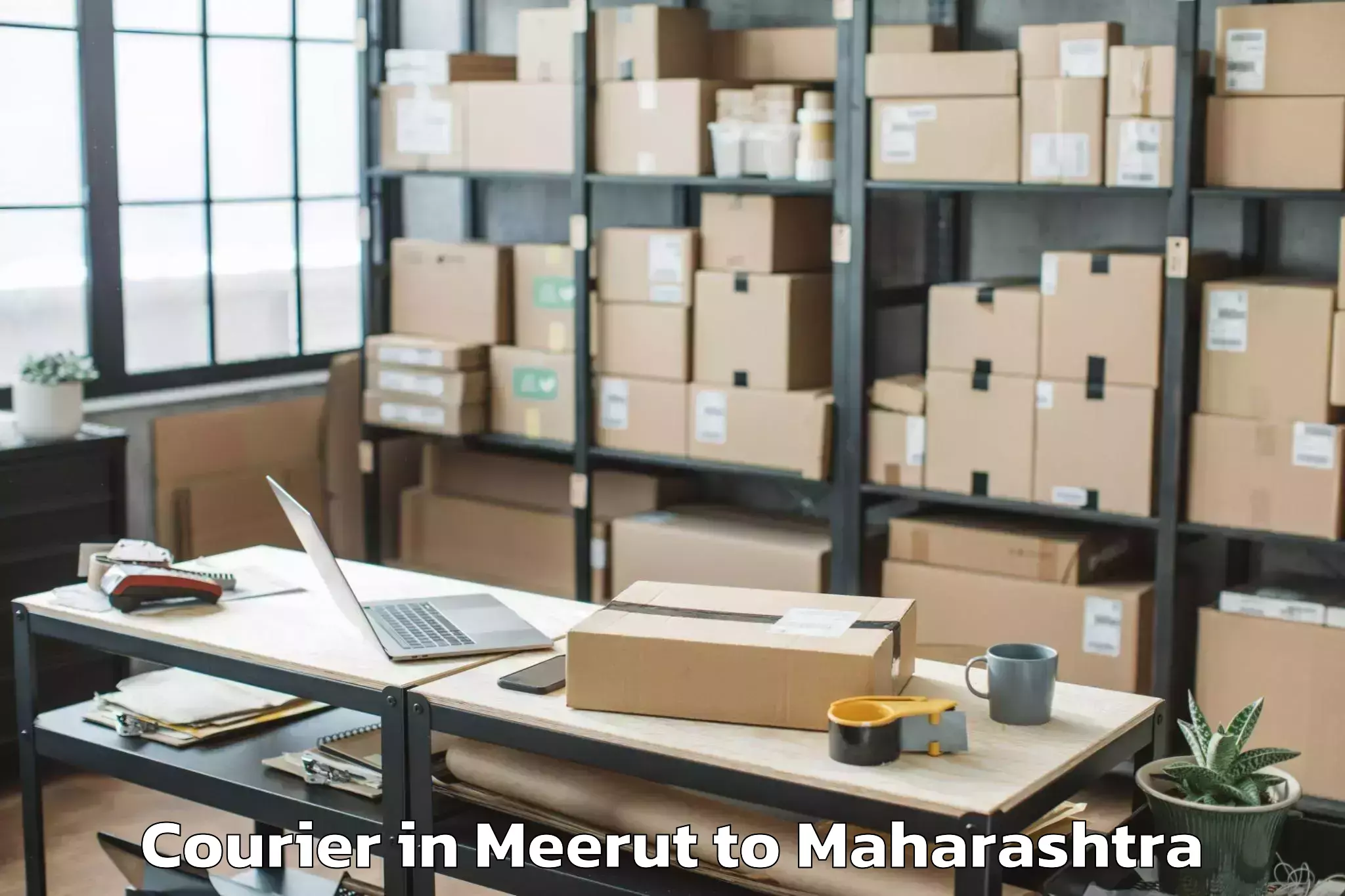 Trusted Meerut to Maharashtra National Law Unive Courier